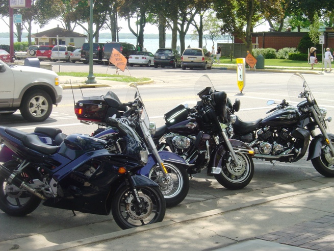 Motorcycles on Street.JPG